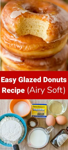 Homemade Glazed donuts are fluffy, airy, and melt-in-your-mouth soft. Think of these as gourmet Krispy Kreme donuts. Best Doughnut Recipe Krispy Kreme, Simple Doughnut Recipe No Yeast, Donut Recipe Deep Fryer, Airy Donut Recipe, Glazed Yeast Donut Recipe, Bread Machine Yeast Donut Recipe, Best Yeast Donut Recipe, Simple Donut Recipe Fried, Fried Doughnuts Recipe