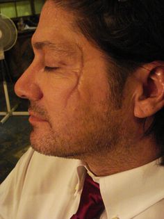 Scar Under The Eye, Facial Scar Reference Male, Sfx Makeup Wounds, Scar Prosthetic, Facial Scar Reference, Scar Over Eye, Sfx Scar, Scar Reference, Wound Makeup