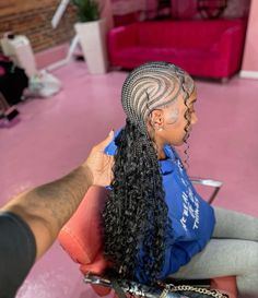 Birthday Braids, Winter Hairstyle, Braiding Hairstyles, Braided Hairstyles For Black Women Cornrows, Beautiful Black Hair, Birthday Hairstyles, Black Ponytail Hairstyles, Feed In Braids Hairstyles, Quick Natural Hair Styles