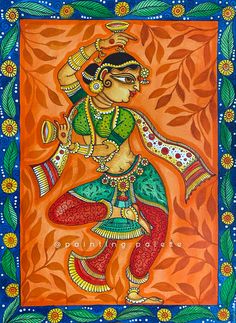 @painting_palette Rajasthani Phad Painting, Pattchitra Painting Borders, Patchitra Painting Odisha, Patta Chitra Paintings, Pattchitra Design, Patachitra Paintings Design, Chandramukhi Painting, Pattachitra Art Paintings, Pattachitra Paintings Easy