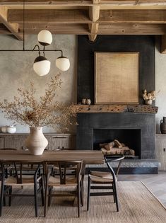 Refreshing rustic dining room with greenery and indoor plant decor Dining Room Decor Rustic, Buffet Decor, Dining Room Buffet, Dining Room Ideas, Dining Room Combo, Rustic Dining Room, Elegant Dining Room, Dining Room Inspiration, Inspired Living