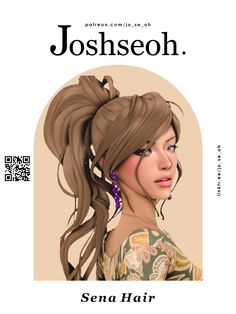 a woman with long hair and earrings on her head is featured in an ad for the magazine