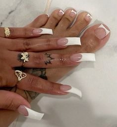 Curvy French Tip Nails, Deep French Tip Acrylic Nails, Big French Tip Nails, 90s Curved Nails Long, Curved Square Nails, Curve Nails Acrylic, Square Curved Nails, Curved French Tip Nails, Short Curved Nails