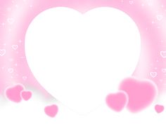 a pink heart surrounded by hearts on a white background