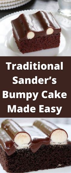 traditional sander's bumpy cake made easy with chocolate and marshmallows