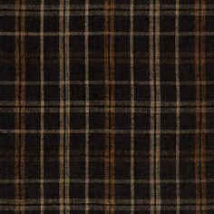 a brown and black plaid fabric