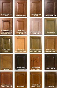 kitchen cabinet doors with different colors and styles