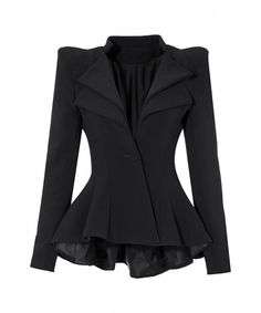 Mode Tips, Peplum Jacket, Fashion Mode, Black Blazers, Look Chic, Black Jacket, Passion For Fashion, A Black