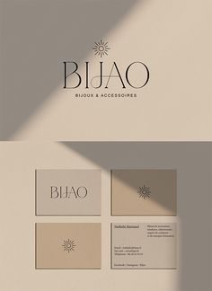 the logo for blaq is shown on top of two business cards and an envelope