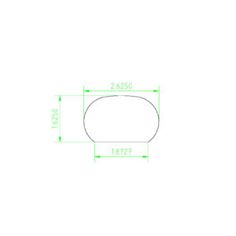 a drawing of a rectangular area with measurements