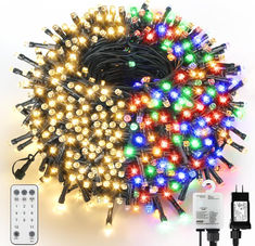 an assortment of multicolored christmas lights with remote control