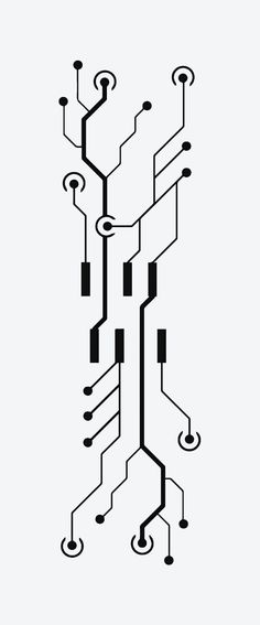 a black and white image of an electronic circuit