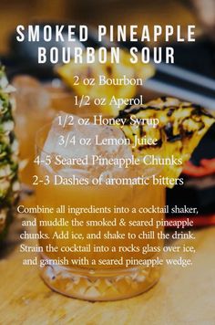 a recipe for smoked pineapple bourbon sour