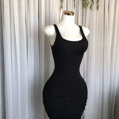 Nwot, Stretchy Ribbed Midi Dress, Black Rib, Colorful Dresses, Midi Dress, Womens Sizes, Womens Dresses, Women Shopping, Black, Color