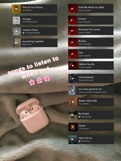 Songs To Listen To When, Down Song, Playlist Names Ideas, Playlist Ideas, Songs Playlist, Feeling Song