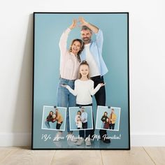 a family photo frame with the words you are my mom and me on it