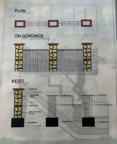 an architectural plan for a building with stairs and windows