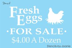 fresh eggs for sale with the words $ 20