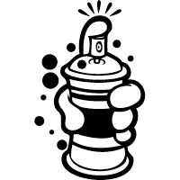 a black and white drawing of a baby bottle