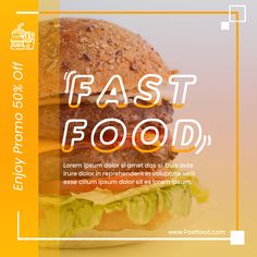 a hamburger with lettuce and cheese on it is featured in the fast food brochure