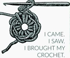 i came i saw, i brought my crochet