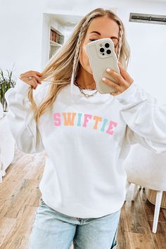 Swiftie crewneck sweatshirt by The Daydream Shop Swiftie Merch, Varsity Font, Gift For Bestie, Gift For Aunt, Gift For Sister