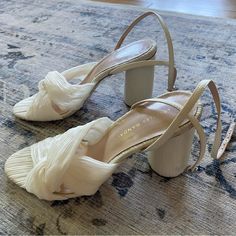 Worn Only Once, Cleaned, Some Wear On The Bottom From Wearing. Loeffler Randall Shoes, Couture Wedding Gowns, Couture Wedding, Bride Shoes, Loeffler Randall, Shoes Women Heels, Wedding Gowns, Shoes Heels, Color White