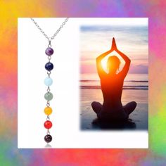 7 Chakra Beads Pendant Necklace Yoga Reiki Healing Balancing Necklaces Fashion Product Details: Material: Amethyst/ Lapis/ Turquoise/ Green Aventurine/ Yellow Jade/ Red Jade/ Garnet Size: Length: 17.7” Inches + 3 Inch Extention Metal Purity: Silver Plated Color: Silver, Rainbow Stones Condition: 100% Brand New And High Quality! Chakra Colors, Chakra Beads, Beaded Tassel Necklace, Beads Pendant, Chakra Necklace, Natural Stones Necklace, Stone Beaded Necklace, 7 Chakra, Beaded Pendant Necklace