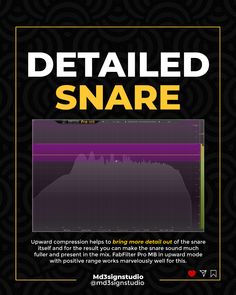 the cover of detailed snare magazine with an image of a black and yellow background