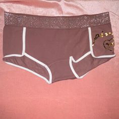 Bundle At Least 7 Pairs Of Panties And Get Them For A 50% Discount. Victoria’s Secret Pink Boyshort Style Panties. New With Tags Size Small Elastic Band Waist With Pink Logo And Silver Glitter Dusty Rose Pink With White Trim, And “Pink” In Script Along With The Logo Dog In A Heart In Gold Foil On One Hip Cotton / Elastane Logo Dog, Dog Heart, Dusty Rose Pink, Pink Logo, White Trim, Silver Glitter, Rose Pink, Dusty Rose, A Heart