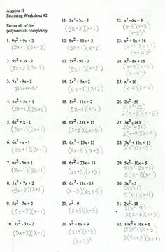 the worksheet for factoring and dividing numbers is shown in white paper with black writing