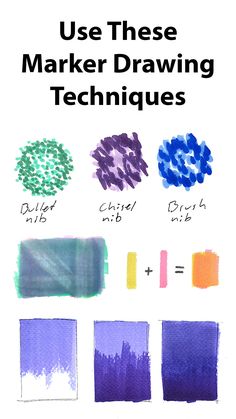 the different colors of marker drawing techniques