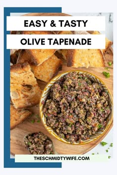 the recipe for easy and tasty olive tapenad