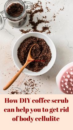 Coffee Scrub Benefits, Get Rid Of Body Acne, Diy Coffee Scrub, Diy Perfume Recipes, Coffee Scrub Recipe, Scrub Recipe Diy, Coconut Oil Scrub, Coffee Scrub Diy