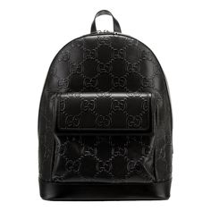 This is an authentic Pre owned GUCCI GG EMBOSSED Monogram Small Backpack in Black. BRAND NEW DESCRIPTION Gucci Backpack Black Leather Printed GG Embossed Silver-Tone Hardware Flat Handle & Dual Adjustable Shoulder Straps Single Exterior Pocket Canvas Lining & Three Interior Pockets Zip Closure at Top Shoulder Strap Drop Max: 12.5" Shoulder Strap Drop Min: 9.25" Handle Drop: 3.75" Height: 13" Width: 10" Depth: 4.75" Comes with original box and bag from Gucci We are Estate Jeweler and my main busi Black Gucci Bag, Gucci Backpack, 1st Dibs, Gucci Vintage, Small Backpack, Black Backpack, Printed Leather, Lanvin, Fashion Handbags