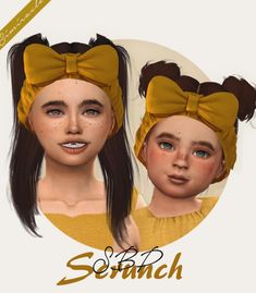 Simiracle: Scrunch headband • Sims 4 Downloads The Sims 4 Kids, Scrunch Hair, Toddler Hair Sims 4, Ts4 Hair, Sims 4 Toddler Clothes, Scrunched Hair, Alpha Cc, Die Sims 4, Sims Baby