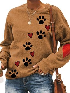 🚚FREE Shipping on orders over $100 ✨ use Code: "Mylook" for Extra Discount at checkout ﻿- 📏Sizing: run a little small 📏 In the cold autumn morning, the best thing is to wear the INS dog paw Print Hoodie! Create a round neckline and drop shoulders with loose long sleeves. It has a love pattern, making it more fashionable! Gender: Women Type: Tops Feature: Print Material: 5% Spandex, 95% Polyester Care: Hand Wash Cold. Do Not Bleach. Line Dry. Iron Low Heat Style: Casual/Fashion Color: White, Yellow, Grey, Black, Magenta, Pink Size: S, M, L, XL Please Note: All Dimensions Are Measured Manually With A Deviation Of 1 To 3cm. Polka Dots Outfit, Love Pattern, Autumn Morning, Women's Hoodies, Yellow Hoodie, Yellow Sweatshirt, Dog Paw Print, Yellow Grey, Dog Hoodie