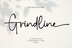 the handwritten font is called grundline, and it looks like it has been written