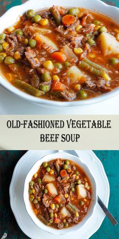 an image of old fashioned vegetable beef soup