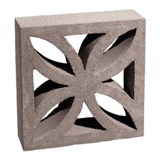 a cement block with an intricate design on it