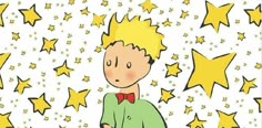 a man with yellow hair wearing a green shirt and bow tie standing in front of stars