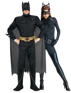 two people dressed up as batman and catwoman