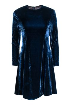 Get ready to make a statement in this Ralph Lauren teal velvet dress! Perfect for any cocktail party, this dress features long sleeves and a rich teal blue color. Dress it up with some statement jewelry and a classic pump. Show off your unique style and stand out from the crowd! Size 6 75% Rayon, 25% Silk Unlined Invisible back zipper Shoulder pad detail Long sleeves Bust 32" Waist 30" Shoulder to hem 35.5" Sleeve length 23" Blue Long Sleeve Dress For Fall Party, Blue Long Sleeve Party Dress For Fall, Elegant Velvet Dress For Date Night In Winter, Fall Velvet Dress For Date Night, Elegant Long Sleeve Velvet Dress For Date Night, Elegant Blue Velvet Evening Dress, Elegant Velvet Dress For Fall Night Out, Chic Blue Long Sleeve Dress For Formal Occasions, Glamorous Velvet Cocktail Dress For Winter