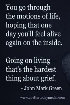 a man wearing a suit and tie with a quote on it that reads, you go through the motions of life, hoping that one day you'll feel alive again again again again again again again again