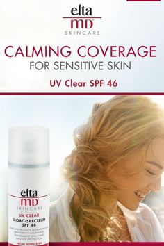 EltaMD UV Clear Facial Sunscreen SPF 46 is a broad-spectrum, oil-free sunscreen that offers complete sun protection for your face. Developed with dermatologist recommended mineral based zinc oxide, it is ideal for sensitive skin types and skin that is prone to acne, rosacea and Pigmentation. This high performance formula is the perfect solution for everyday protection against UVA/UVB rays and preventing discoloration and early signs of aging. Oil Free Sunscreen, Healthy Skin Care Routine, Dry Skin Care Routine, Skin Care Routine 30s, Clear Face, Facial Sunscreen