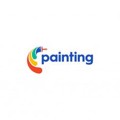 the logo for painting is shown on a white background