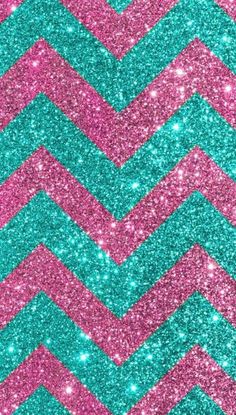 pink and blue chevroned glitter fabric