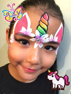 Unicorn Face Paint Unicorn Easy, Unicorn Face Paint Easy, Butterfly Face Paint Easy, Face Painting Butterfly, Unicorn Face Paint, Butterfly Face Painting, Easy Face Painting, Face Painting Unicorn, Easy Face Painting Designs