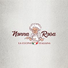 the logo for an italian restaurant called momma roma rosa, which is located in la cucina italia