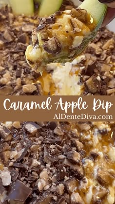 Apple With Caramel Dip, Thanksgiving Dip Dessert, Holiday Party Food Desserts, Deconstructed Caramel Apple, Thanksgiving Recipes Appetizers Dips, Caramel Apple Dip With Heath Bars, Thanksgiving Desserts Dip, Dip Tray Ideas Appetizers, Thanks Giving Snacks Ideas